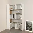 Bokhylla Hanah Home Poyraz Vit Valnöt Spånskiva 163,5x150x22 cm - Bokhyllor - 8683743960064 - 3