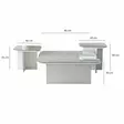 Soffbord Hanah Home Jazz Vit Spånskiva 80x30x80 cm 40x35x40 cm 40x40x40 cm - Soffbord - 8684282417224 - 9