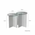 Nestingbord Hanah Home Lily Vit Härdat Glas Spånskiva 40x45 40x50 cm - Sidobord och extrabord - 8683342979184 - 9