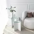 Nestingbord Hanah Home Lily Vit Härdat Glas Spånskiva 40x45 40x50 cm - Sidobord och extrabord - 8683342979184 - 3