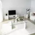 Nestingbord Hanah Home Lily Vit Härdat Glas Spånskiva 40x45 40x50 cm - Sidobord och extrabord - 8683342979184 - 8