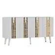 Konsolbord Hanah Home Isil Vit Guld Spånskiva 150x80x40 cm - Byråer och skåp - 8684282428794 - 6