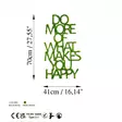 Väggdekor Metall Wallity Do More Of What Makes You Happy Grön MDF 41x70 cm - Dekorationer, prydnadsföremål - 8683742873174 - 7