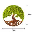Väggdekor Trä Wallity Tree Of Life Green MDF 44x44 cm - Dekorationer, prydnadsföremål - 8683342206754 - 6