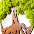 Väggdekor Trä Wallity Tree Of Life Green MDF 44x44 cm - Dekorationer, prydnadsföremål - 8683342206754 - 4
