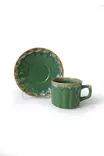 Tekoppar Set Hermia Grön Keramik 12 Delar - Kaffe- och teserviser - 8684282991984 - 1