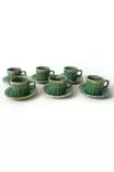 Tekoppar Set Hermia Grön Keramik 12 Delar - Kaffe- och teserviser - 8684282991984 - 5