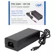 Strömförsörjning PNI CCTV 230V, ingång 230V, utgång 12V, 5A, 2 meter, svart - PNI produkter - 5949066536434 - 1