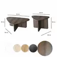 Soffbord Hanah Home Ballare Valnöt Spånskiva 90x35x60 cm 60x40x40 cm - Soffbord - 8684283515264 - 10