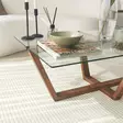 Soffbord Hanah Home Amalfi Valnöt Härdat Glas Massiv Furu 105x35x65 cm - Soffbord - 8683342979214 - 9