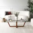 Soffbord Hanah Home Amalfi Valnöt Härdat Glas Massiv Furu 105x35x65 cm - Soffbord - 8683342979214 - 3