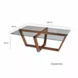 Soffbord Hanah Home Amalfi Valnöt Härdat Glas Massiv Furu 105x35x65 cm - Soffbord - 8683342979214 - 10