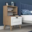 Sängbord Hanah Home BD105 Valnöt Spånskiva 45x74,4x40 cm - Nattduksbord - 8683743421084 - 3