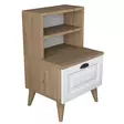 Sängbord Hanah Home BD105 Valnöt Spånskiva 45x74,4x40 cm - Nattduksbord - 8683743421084 - 1