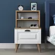 Sängbord Hanah Home BD105 Valnöt Spånskiva 45x74,4x40 cm - Nattduksbord - 8683743421084 - 2