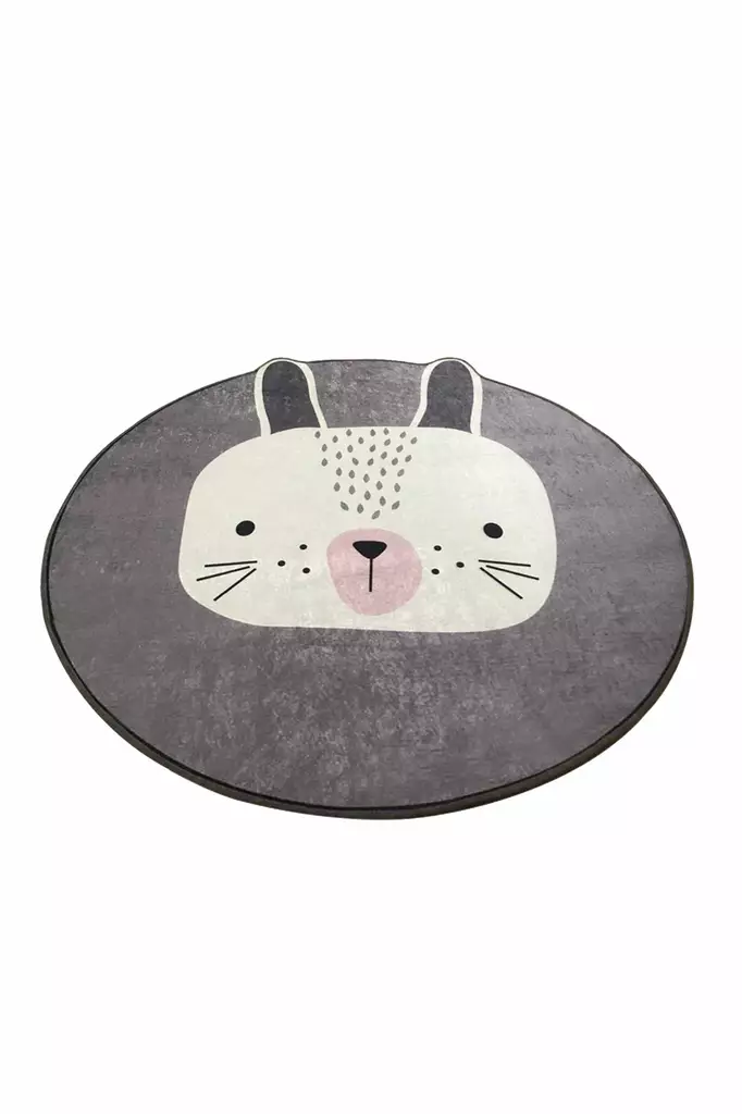 Matta Conceptum Bunny Flerfärgad Polyester 100x100 cm - Runda mattor - 8682870507234 - 1