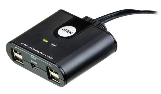 2-Port USB-Omkopplare Svart - USB-adaptrar och dockning - AT-US224 - 2
