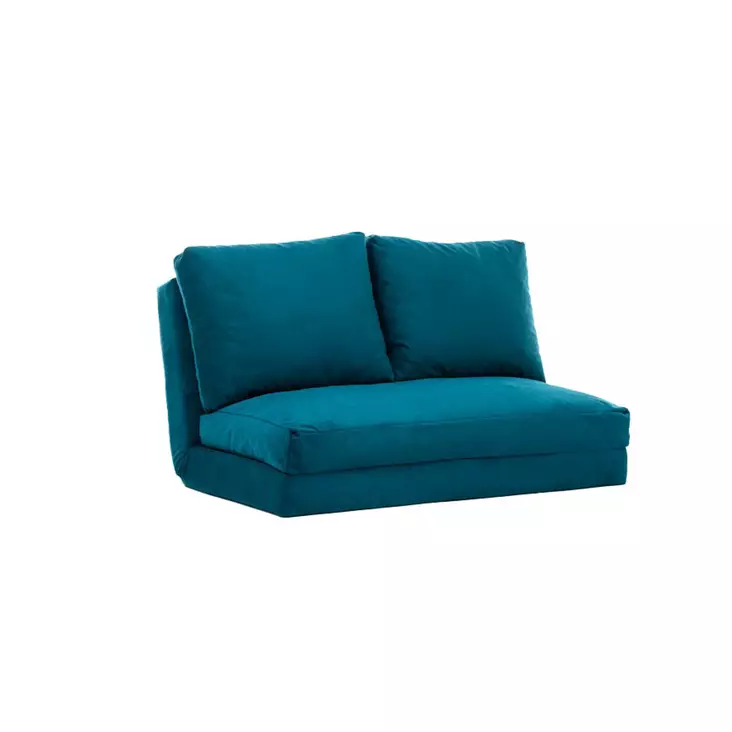 2-sits bäddsoffa Atelier del Sofa Taida Petrolgrön Polyester 185x120x36 cm - Bäddsoffor - 8683342263344 - 1