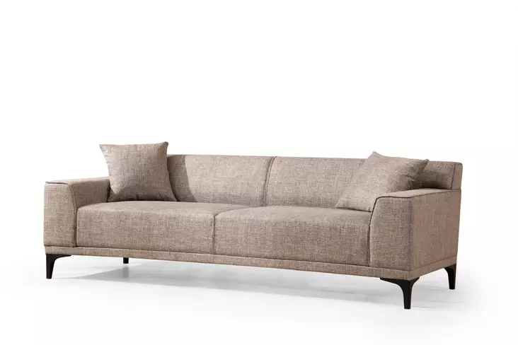3-sits soffa Atelier del Sofa Petra Brunbeige Polyester 215x86x87 cm - Soffor - 8683342939324 - 1