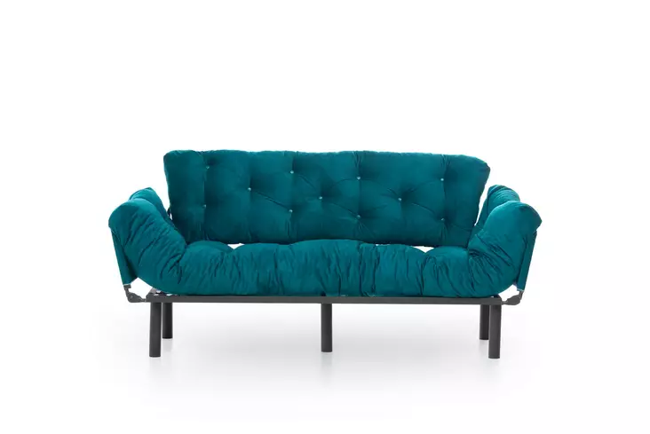 3-sits bäddsoffa Atelier del Sofa Nitta Triple Petrolgrön Polyester 185x70x85 cm - Bäddsoffor - 8681875833614 - 1