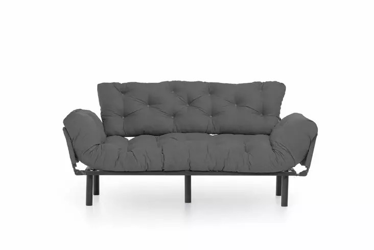 3-sits bäddsoffa Atelier del Sofa Nitta Grey Polyester 185x70x85 cm - Bäddsoffor - 8681875833584 - 1