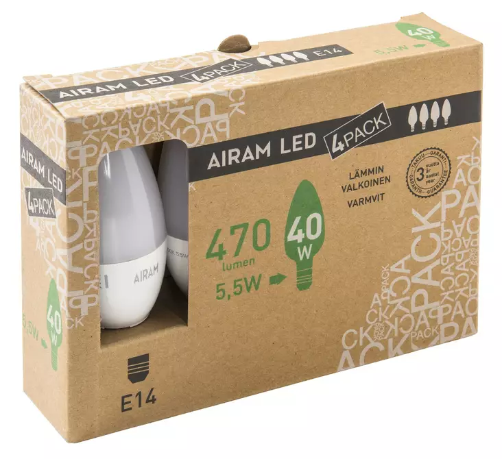 LED lampa 4-pack 5,5W E14 - Belysning och lampor - 6435200219534 - 1