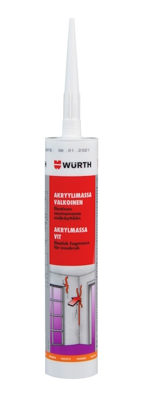 Akryylimassa valkoinen 310ml - Spackel och fyllmedel - 0892165503424 - 1