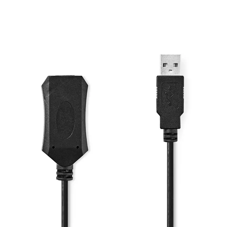 Aktiv USB-kabel | USB 2.0 | USB-A Hane | USB-A Hona | 480 Mbps | 10.0 m | Rund | Nickelplaterad | PVC | Koppar | Label - Dator och nätverk - 5412810421824 - 1
