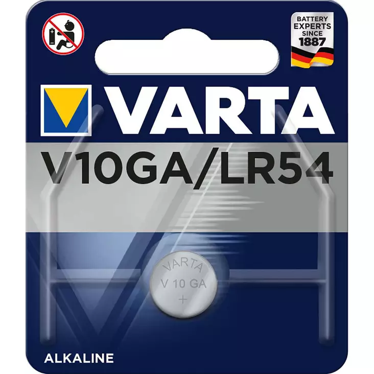 Knappcellsbatteri LR54 V10GA 1-blister - Alkaliska batterier - 4008496297634 - 1