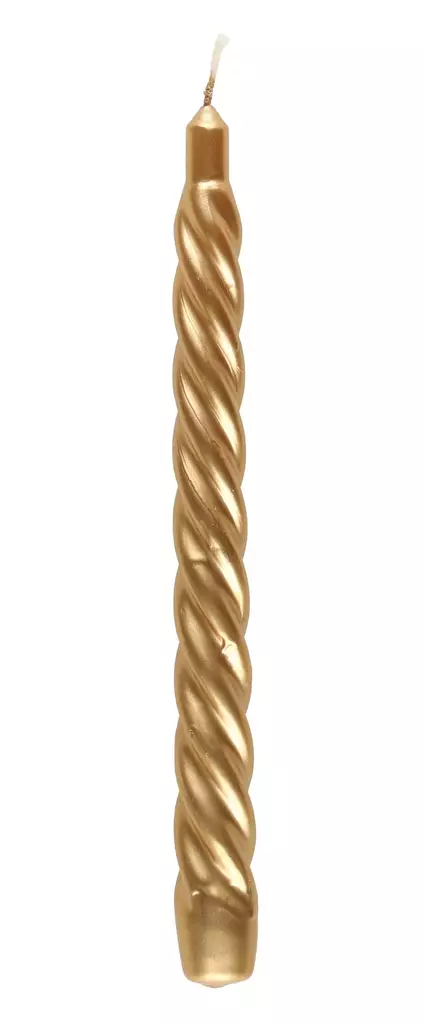 Antiikkikynttil=C3=A4 kierteell=C3=A4 metallikulta - Ljus och lyktor - 6410412048424 - 1