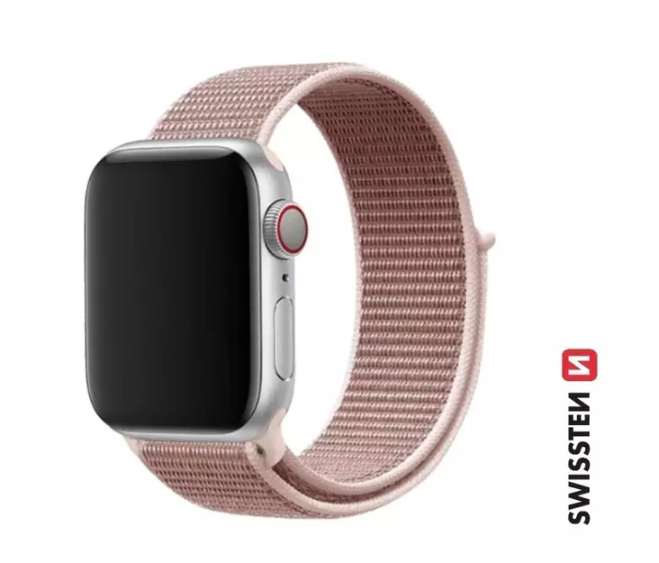 Apple Watch armband | Rosa | 38-41 mm | Nylon | Swissten - Smartklockor och aktivitetsmätare - 8595217485204 - 1