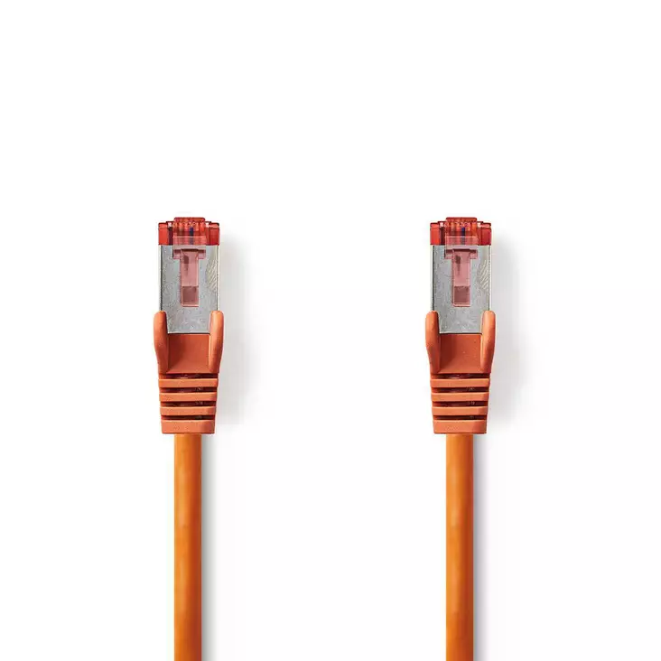 CAT6 Nätverkskabel | RJ45 hane | RJ45 hane | S/FTP | 5.00 m | Rund | LSZH | Orange | Kuvert - Dator och nätverk - 5412810277964 - 1