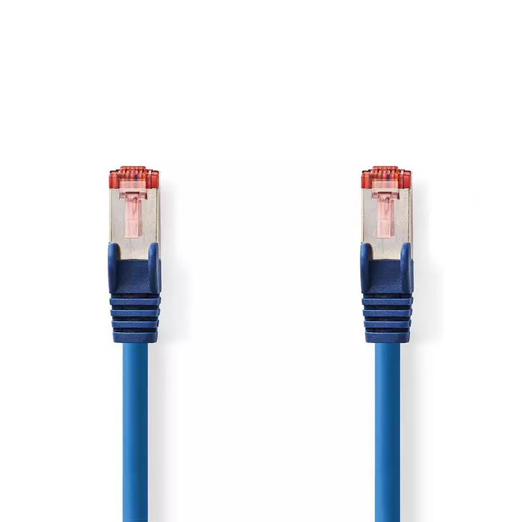 CAT6 Nätverkskabel | RJ45 hane | RJ45 hane | S/FTP | 5.00 m | Rund | LSZH | Blå | Kuvert - Nätverkskablar - 5412810277704 - 1