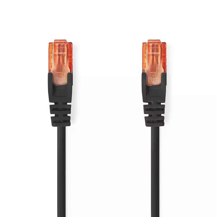 CAT6 Nätverkskabel | RJ45 hane | RJ45 hane | U/UTP | 2.00 m | Rund | PVC | Svart | Label - Dator och nätverk - 5412810422814 - 1