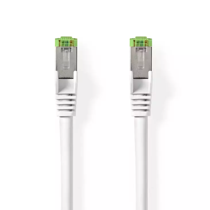 Cat 8.1 nätverkskabel | S/FTP | RJ45 hane | RJ45 hane | 1.00 m | Rund | LSZH | Vit | Label - Dator och nätverk - 5412810424474 - 1