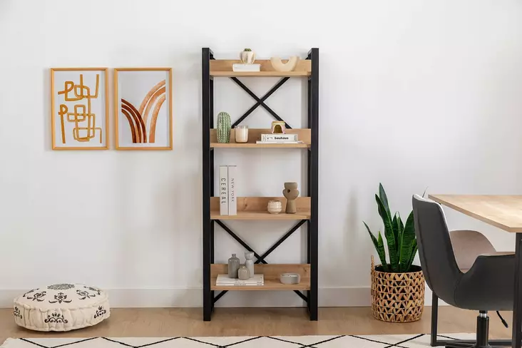 Bokhylla Hanah Home Adisa Safir Spånskiva 63x150x32 cm - Bokhyllor - 8681875207064 - 1