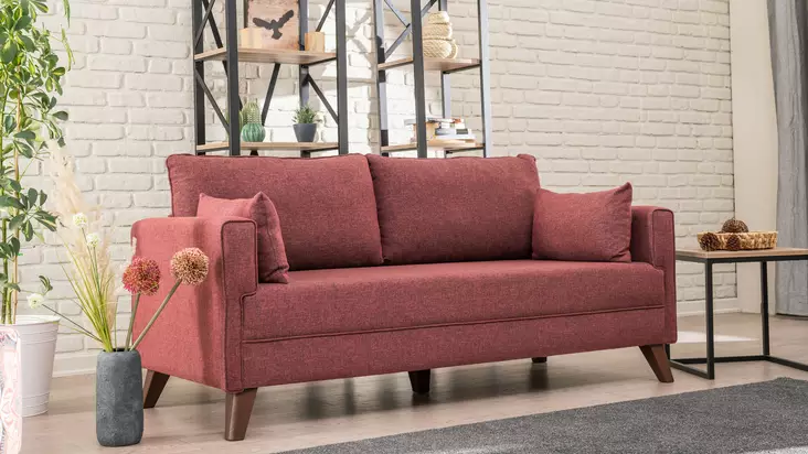2-sits soffa Atelier del Sofa Bella Klarröd Polyester 177x81x85 cm - Soffor - 8681875548914 - 1