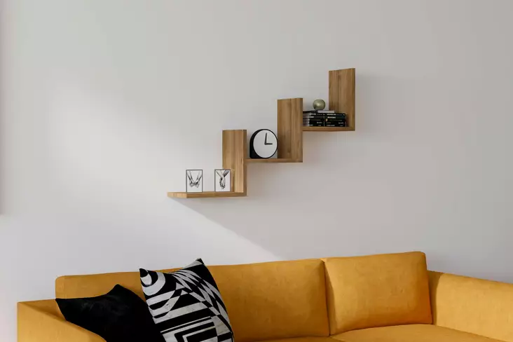 Vägghylla Hanah Home Mist Valnöt Spånskiva 60x90x19,6 cm - Vägghyllor - 8681875256994 - 1