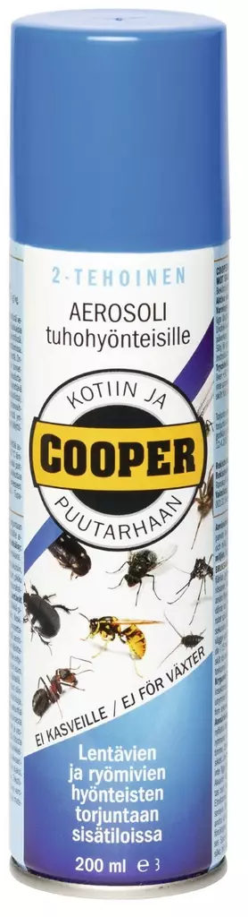 Cooper aerosoli tuhohy=C3=B6nteisille 200 ml - Bekämpningsmedel - 6414504188494 - 1
