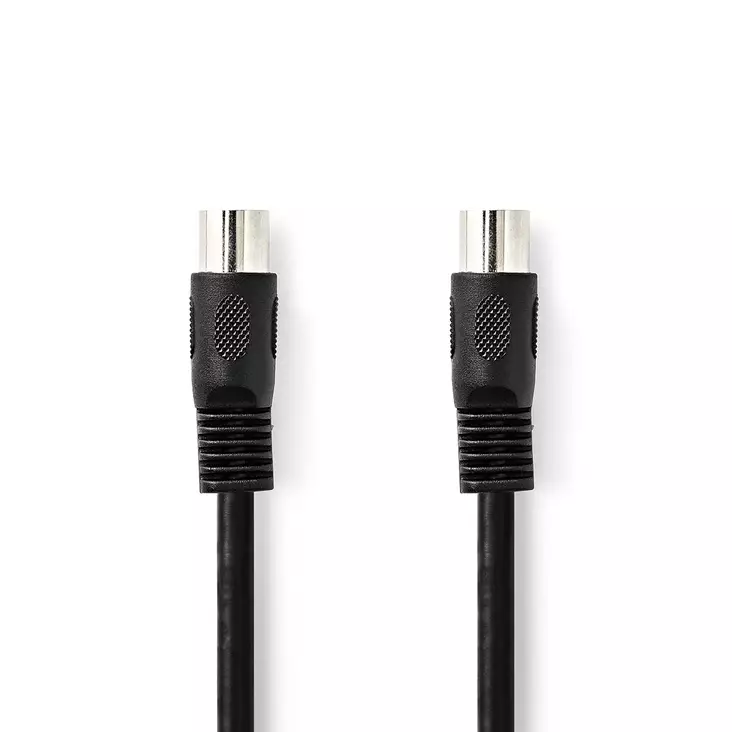 DIN ljudkabel | DIN 5-Pin Hane | DIN 5-Pin Hane | Nickelplaterad | 1.00 m | Rund | PVC | Svart | Label - Ljudkablar - 5412810419784 - 1