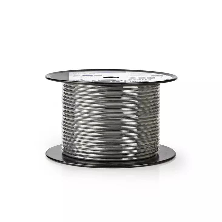 DMX kabel | 110 Ohm | 20 x 0.12 mm | 100.0 m | Rund | PVC | Mörkgrå | Rulle - Ljudkablar - 5412810296354 - 1