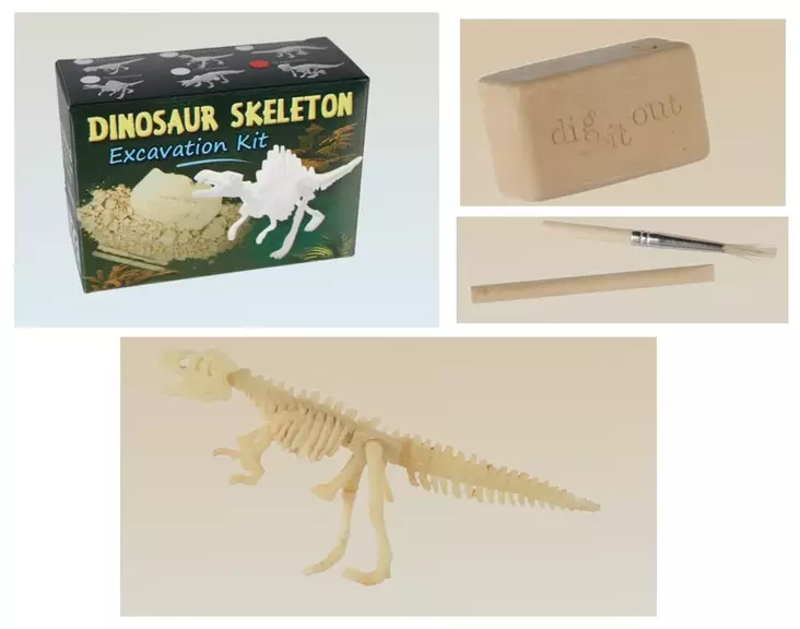 Arkeologset, dinosauries skelette - Djurfigurer - 4029811134564 - 1