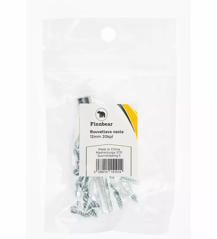 Ruuvattava nasta 12 mm 20kpl Finnbear - Isdubbar och snökedjor - 6438014151014 - 1