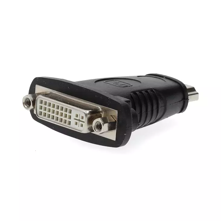 HDMI Adapter | HDMI Kontakt | DVI-D 24+1-Pin Hona | Guldplaterad | Rak | ABS | Svart | 1 st. | Låda - Videokontakter och pluggar - 5412810289974 - 1