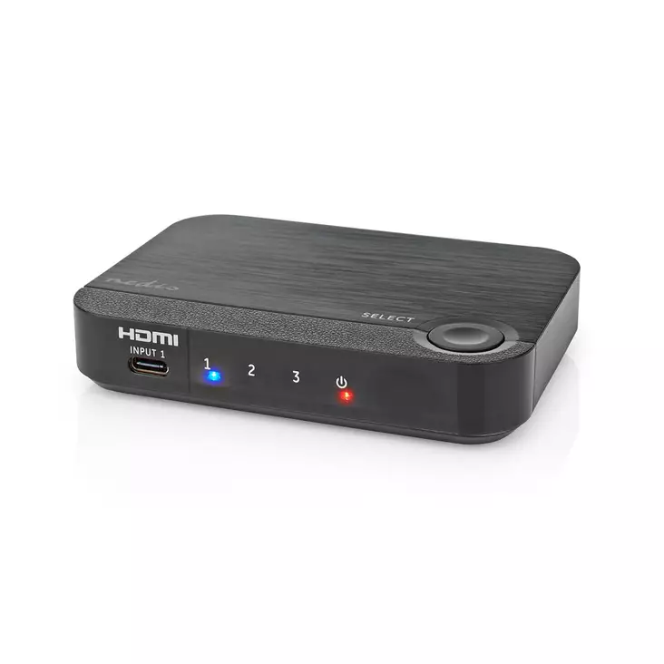 HDMI Omvandlare | 1x USB-C / 2x HDMI Input | 1x HDMI Output | Envägs | 4K@60Hz | 18 Gbps | ABS | Antracit - Videokonverterare - 5412810404674 - 1