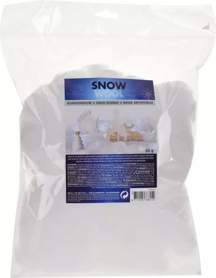 Koristelumi keinokuitua 50 g - Juldekorationer och textilier - 8711295788154 - 1