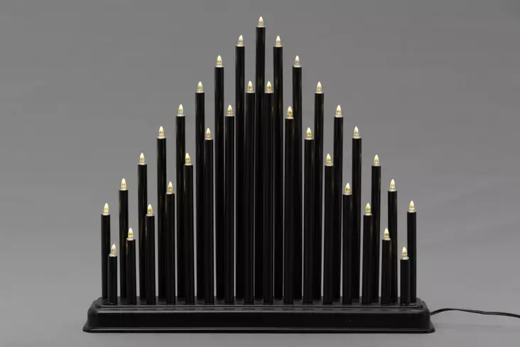 Kynttelikk=C3=B6 Pihla musta 33 kpl LED 1 - Ljusstakar - 6410412784834 - 1