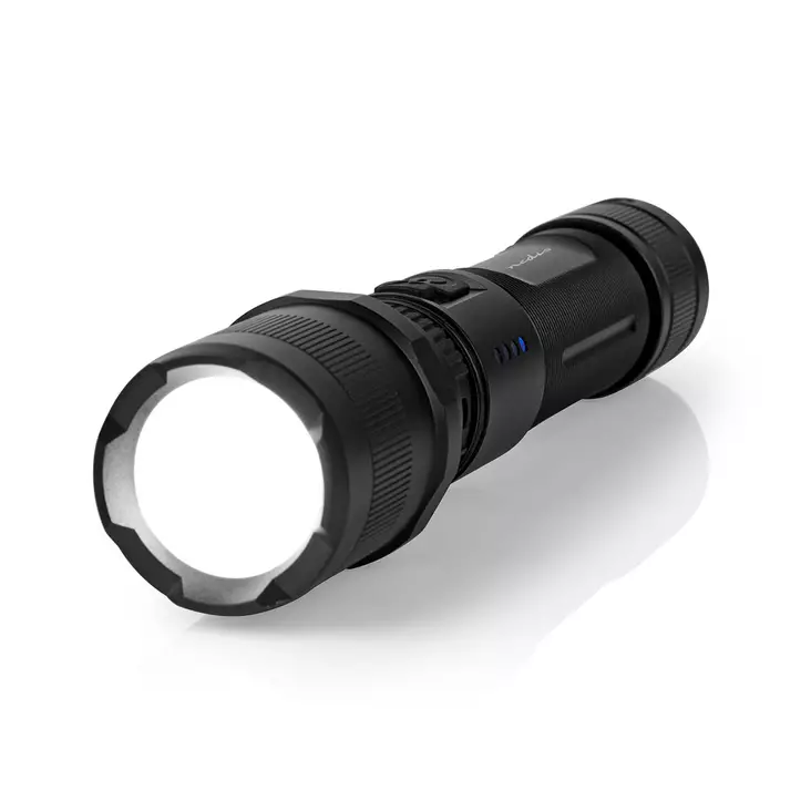 LED ficklampa | Batteridriven | 3.7 V DC | 10 W | Batteri 1 ingår | Uppladdningsbar | Angivet ljusflöde: 1000 lm | Belysningsräckvidd: 110 m | Strålvinkel: 9.5 ° - Ficklampor - 5412810442874 - 1