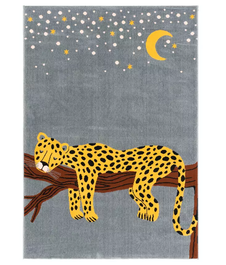 Matto Gepardi harmaa/keltainen 120x170cm - Barnrumsmattor - 6410416039244 - 1