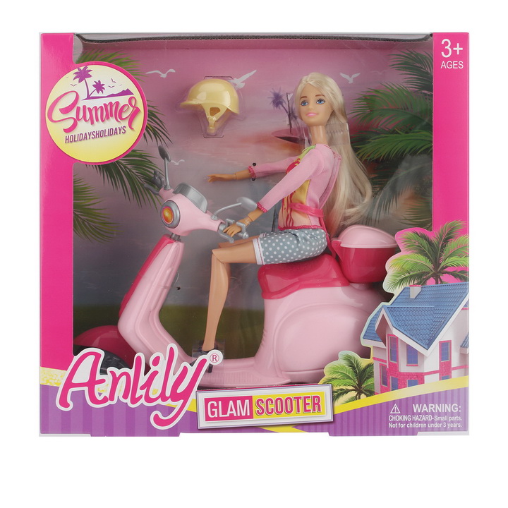 Muotinukke ja skootteri Anlily - Dockor och docktillbehör - 6438484004964 - 1